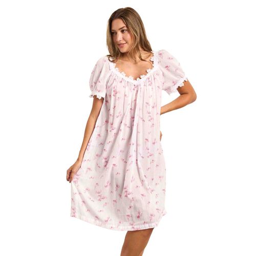 Cottonreal Super Voile Mini Petal Flora Bell Puffed S/S Nightdress